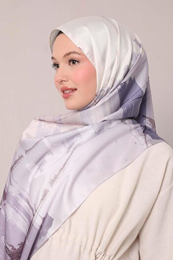 Levidor Lilac Shaded Pattern Twill Shawl