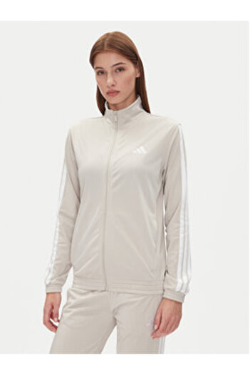 adidas Women's Beige Sweatshirt SPORTSWEAR-JD4521 WONALU/WHITE