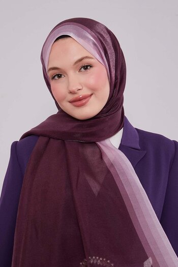 Levidor Plum Color Gradient Amber Shawl