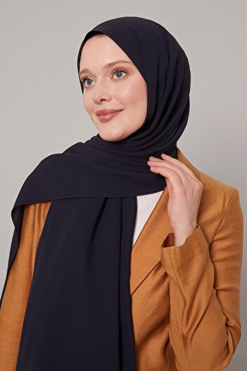 Levidor K. Navy Blue Plain Trend Shawl
