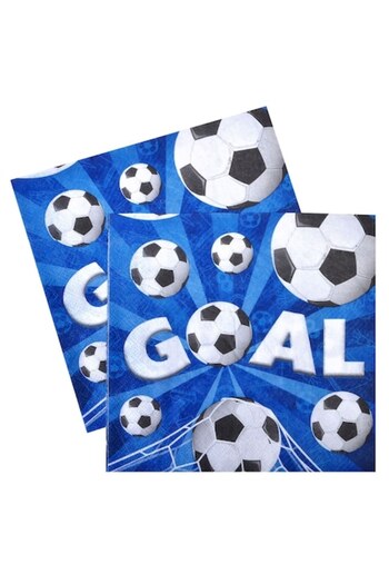 SHOPIENS Set of 20 table napkins for children's party Little Footballer Shopiens®, 2-ply, 33 x