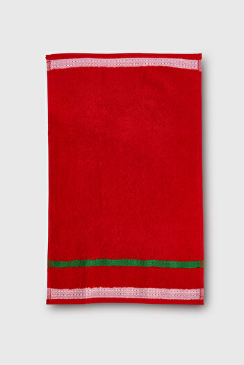 Benetton Home 5 Pieces Bath Towel Hand Face Body Red 100% Cotton 30X50 cm Face Towel