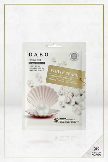 Dabo First Solution White Pearl Mask Pack - Disposable Paper Mask Made in Korea