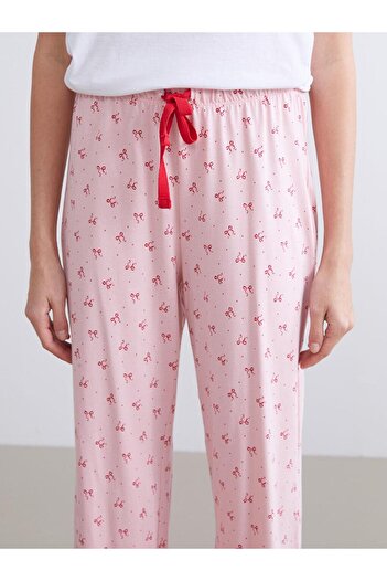 LC Waikiki Pantaloni de pijama pentru femei cu model și talie elastică (W5)