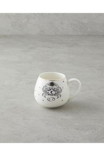 English Home Cancer New Bone China Mug 325 ml Black-White-Gold
