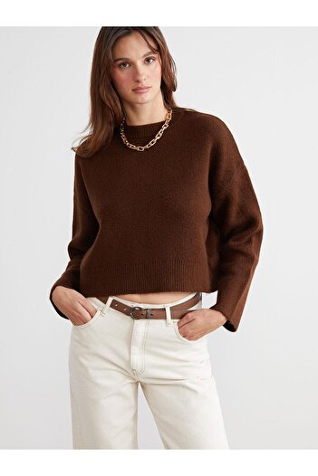 LC Waikiki Crew Neck Oversize Women's Knitwear Sweater (W5)