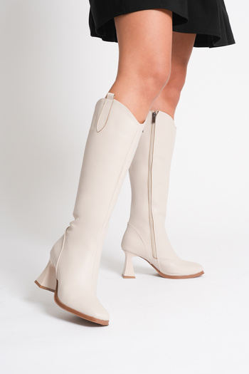 Lolita Love Shoes Μπότες με τακούνι Welma Beige Skin