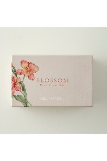 Bella Maison Blossom Porselen 2'li Kahve Fincanı Seti Kırmızı (90 cc)