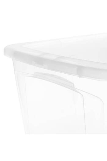 SHOPIENS Plastic Storage Box with Lid Shopiens®, Transparent, 52 L, 61x41x27 cm