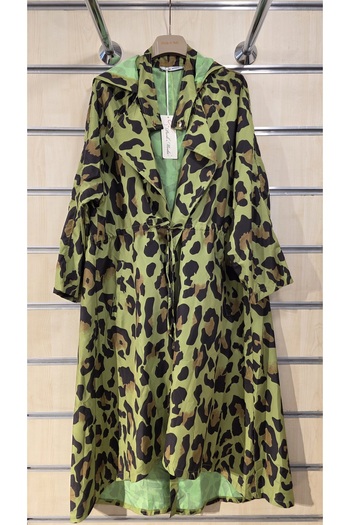 Park Moda Camouflage Pattern Raincoat Trench Coat