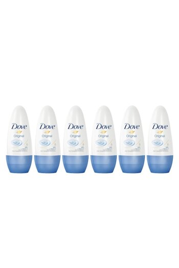 Dove Set 6 x Deodorant Roll-On Original, With Vitamin E, 48h protection, 50 ml