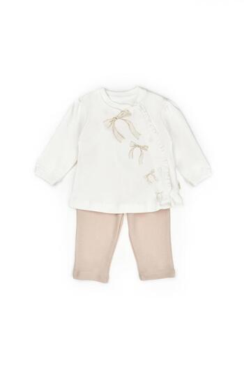 BabyCosy Organic Wear Baby Bottom Top Set 100% Organic Cotton, Baby - Newborn- Csy8155
