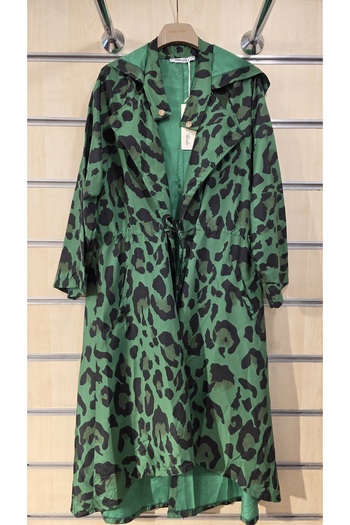 Park Moda Camouflage Pattern Raincoat Trench Coat