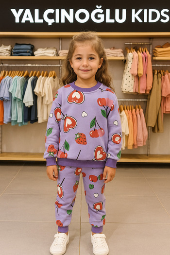 Yalçınoğlu Kids Children's Boys' Cotton Printed Suit I Comfortable Casual Wear for School, Nursery, and Park