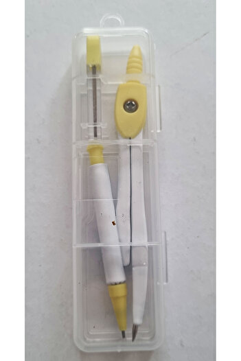 Modellino Boxed Metal Yellow Compass - with a Pencil