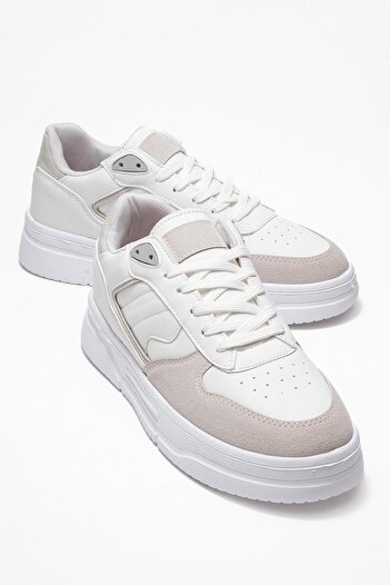 CCWAY AYAKKABI Lace-Up Men's Sports Shoes White Ice