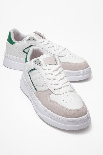 CCWAY AYAKKABI Lace-Up Men's Sneakers White Green