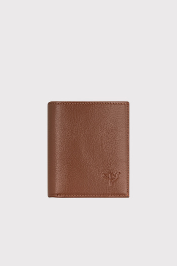 Garbalia Genuine Leather Natural Tan Men's Coin Pocket Wallet Jackson Dortmund