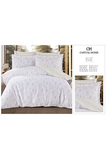 Capital Home Double Bedding Set 100% Cotton Satin Set of 6