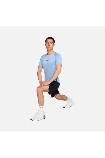 Nike Pro Dri Fit Breathe Men's Blue Slim Fit Sports T-Shirt - Hj4055-422