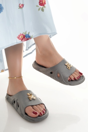 Modafırsat Women's Slippers Non-Slip Waterproof Stylish Home Out Beach Summer Daily Slippers
