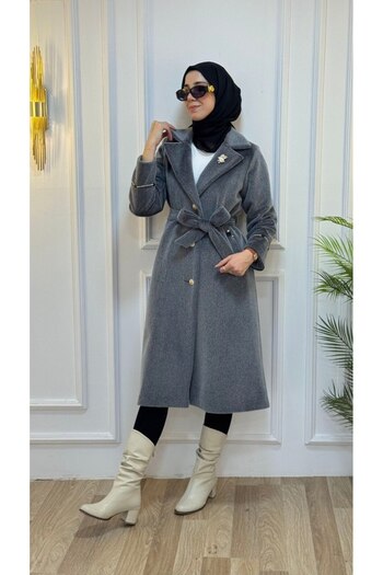 Tebrikler tekstil Women Long Trench Coat Model G3420