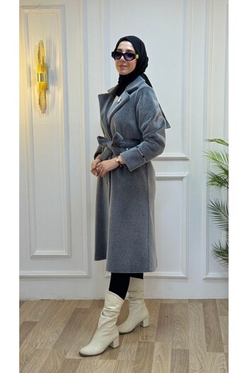 Tebrikler tekstil Women Long Trench Coat Model G3420