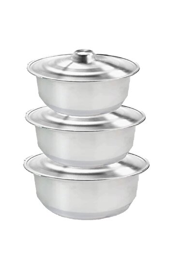 RED SEA ALUMINIUM Set of 3 aluminum pots, sizes 26cm / 28cm / 30cm