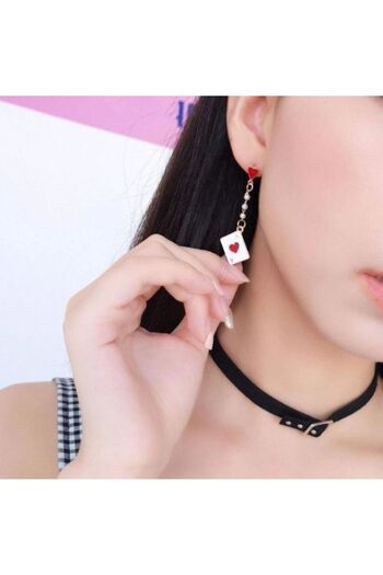 SYGGY - Earrings 'Carti AS', 5.2 cm, asymmetric, multicolored