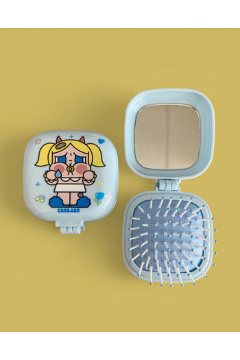 synshop Βούρτσα μαλλιών Crybaby Cry Baby με καθρέφτη που αναδιπλώνεται
