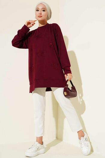 SHİROSA Stone Print Hijab Tunic