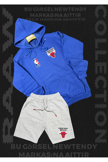 SimStone Chigago Bulls Fan Combo Hoodie Combed Cotton Shorts Bottom Top Suit 2 Items