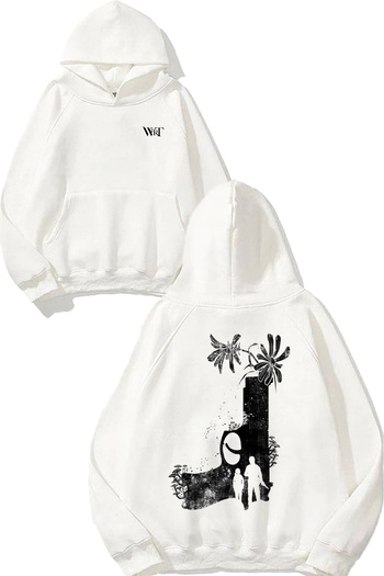 THEWERT The Last of Us 7 Design Back Printed White Hooded Sweatshirt