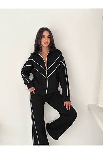 By Kuzey Aras Three Thread Zippered Tracksuit Set