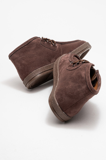 by selvi Lukka Shoes Amy Erkek Acı Kahve Süet Bağcıklı Golf Ayakkabı Bot