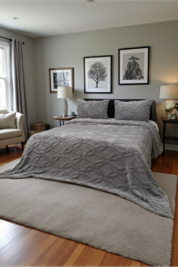 VESSİNOHOME Orion Series Wellsoft Double Bedspread Set 230×250 + 2 Pillowcases Blanket