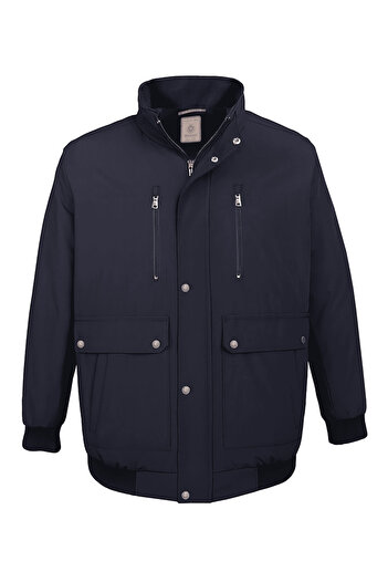 tambattal Plus Size Cotton Seasonal Coat with Ribbing (Extra Wide Fit)