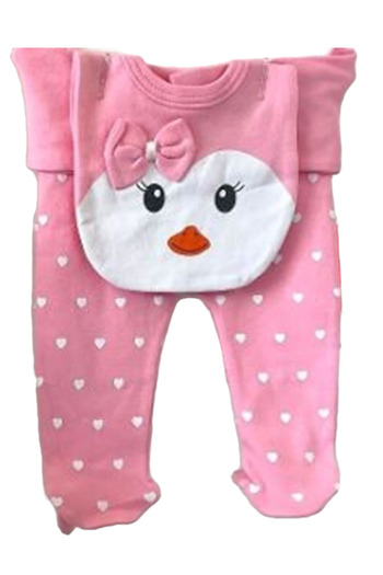 Dumledo Penguin Pink Hospital Release Newborn 5-Piece Baby Girl Set