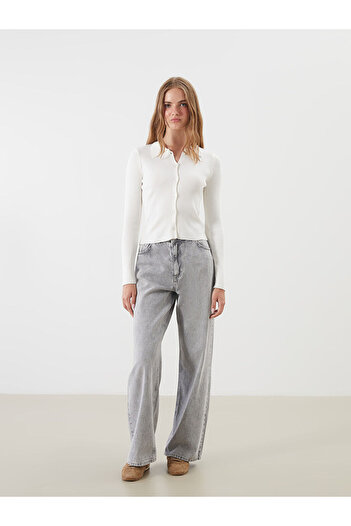 LC Waikiki Polo Neck Women's Knitwear Cardigan