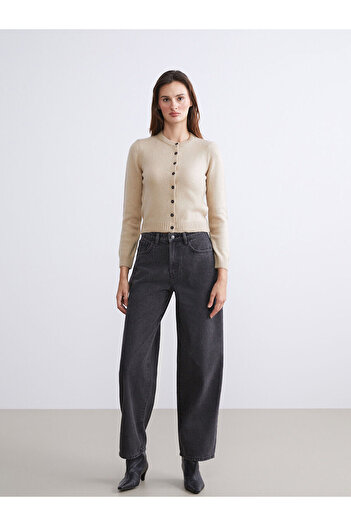 LC Waikiki Crew Neck Women's Knitwear Cardigan