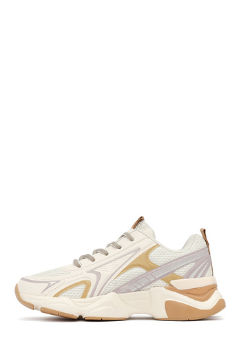 Derimod Women's Cream Lace-Up Thick Soled Sneaker 25Afd431114