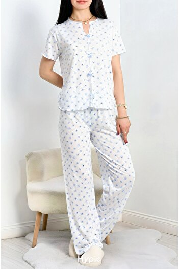 Clariss Blue floral pajama set