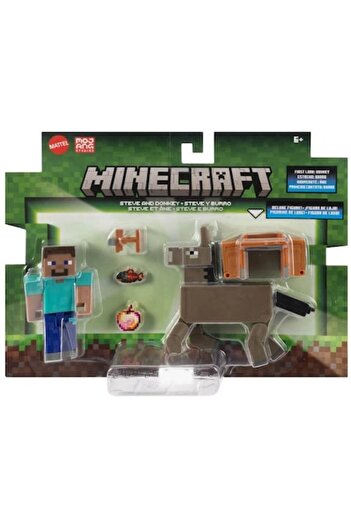 mattel Minecraft Core 2 Pack Steve & Donkey Figurines
