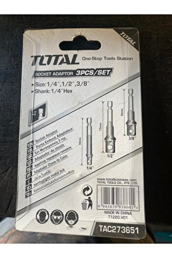 TOTAL Socket Adapter 3 Piece Set