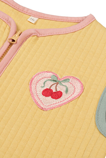 Miela Kids Contrast Piping Quilted Vest