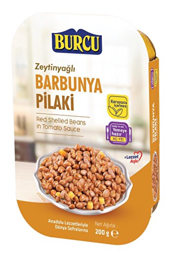 BURCU RED SPECIFIC BEANS IN TOMATO SAUCE WITH OLIVE OIL 200G