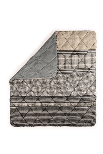 Cotton Box Velvet Single Quilt Timbre Anthracite 155X215 cm