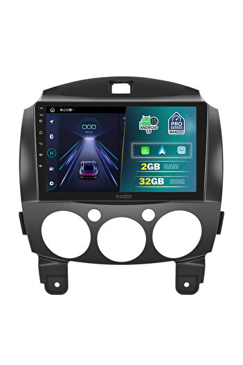 MaxTech Navigatie Mazda 2 (2007-2014) dedicata, 2 GB Ram 32 GB Rom, Carplay & Android auto, Ecran 9” HD