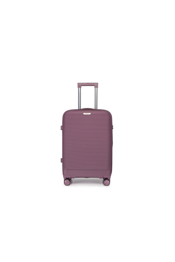 Prince Travelling Un Breakable PP Hard Luggage (8 Wheels) Glider 24 Inch - 62 Litre Medium - Deep Purple