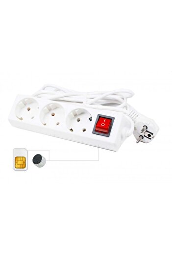 SMT SECURITY Spy 220V Extension Cord with Built-in GSM Microphone – Voice Activation & Real-Time Listening